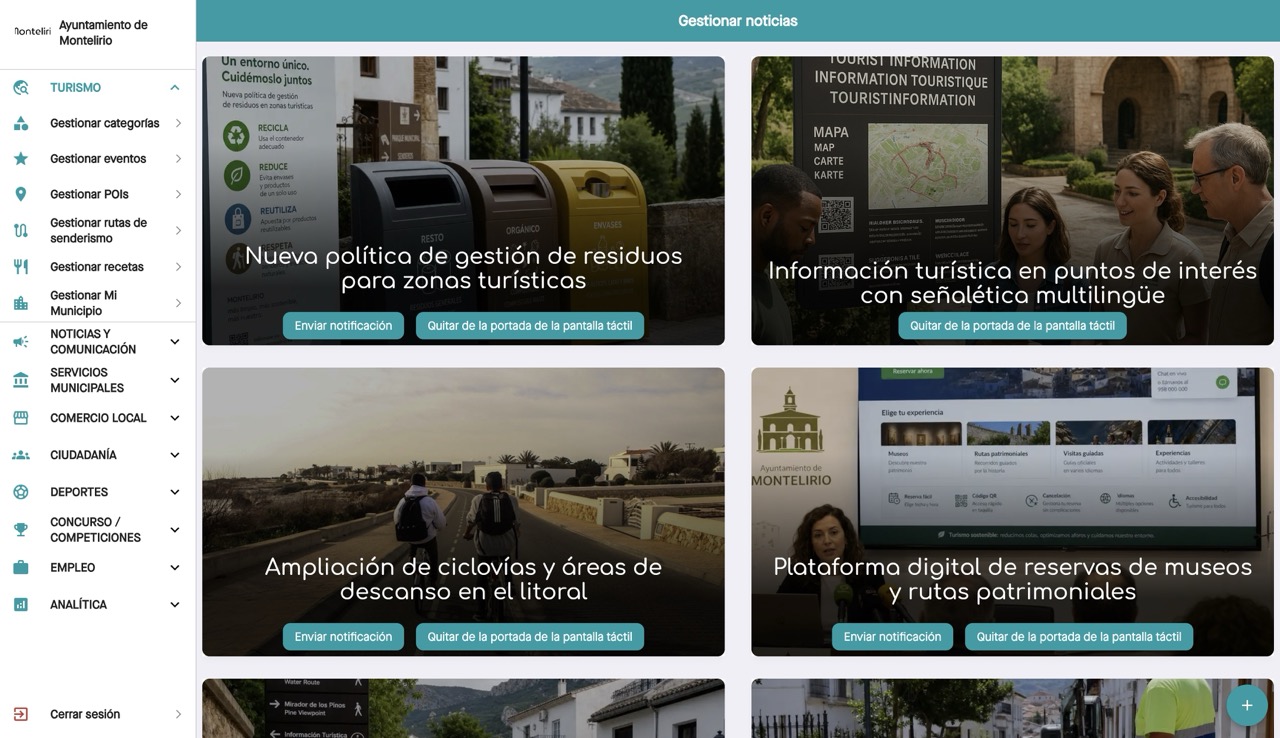 Panel de administración